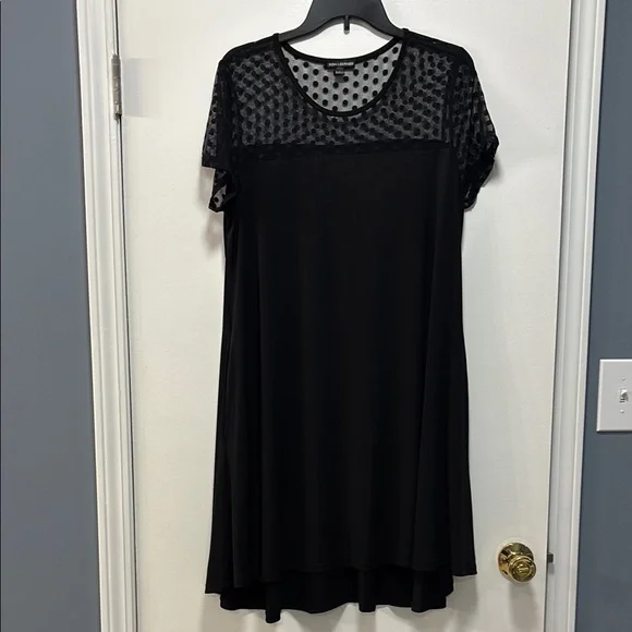 Nina Leonard | Dresses | Nina Leonard Polka Dot Mesh Top Dress | Poshmark